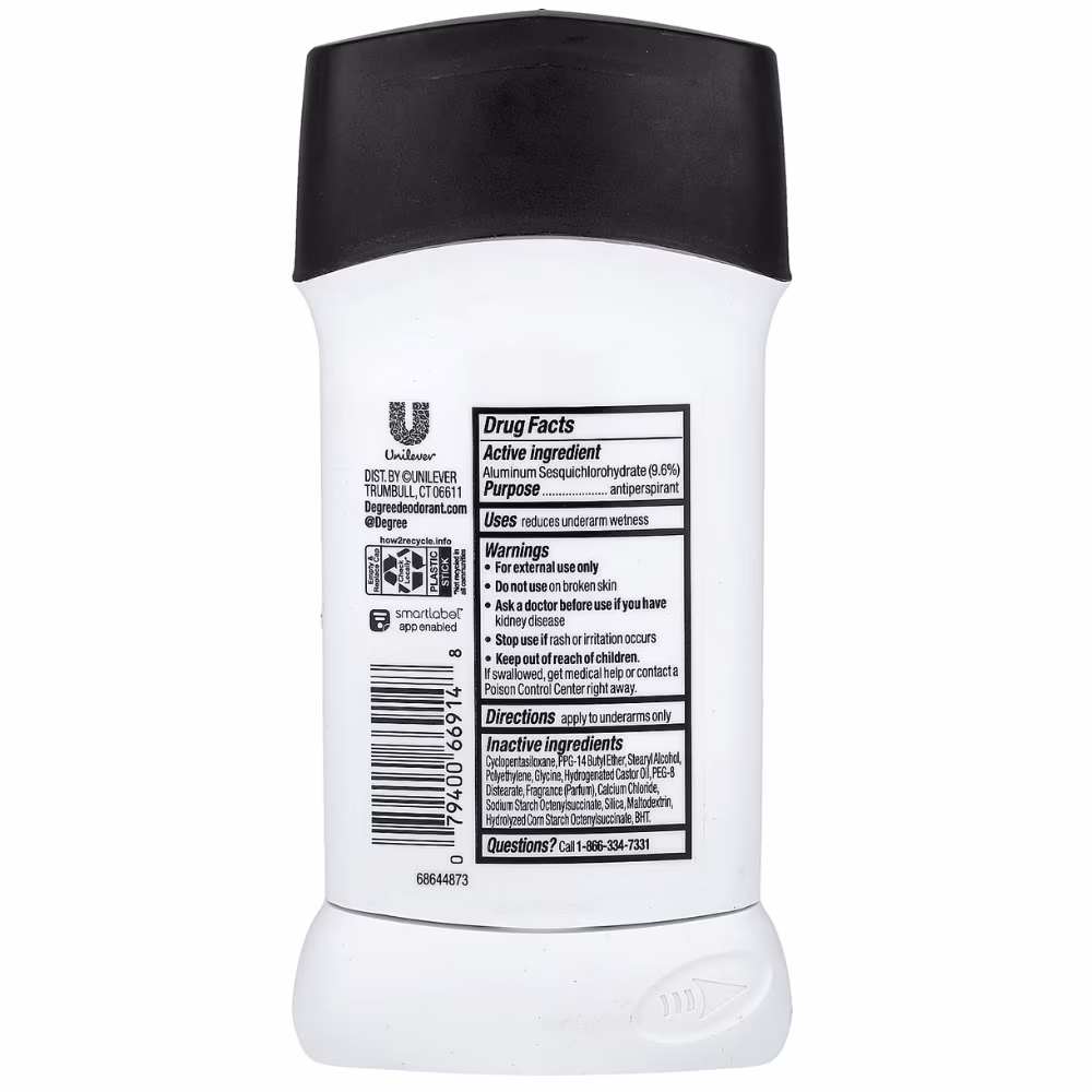 Degree UltraClear+ Black & White Antiperspirant Deodorant Stick 76g 2