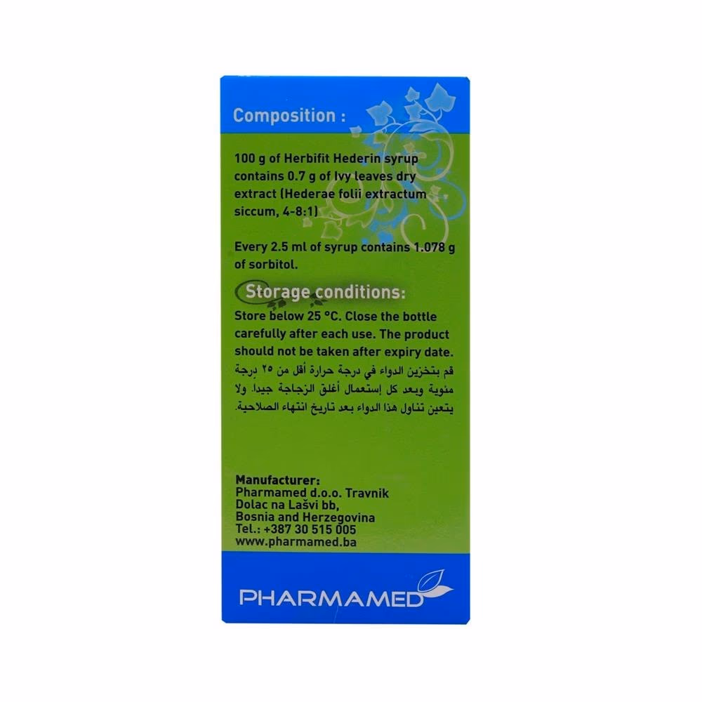 Herbifit Hederin Cough Syrup 100ml 2