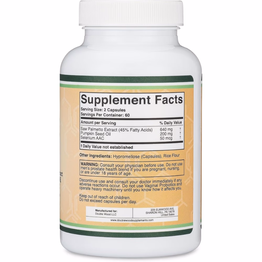 Double Wood Prostate Support-120 Capsules 3