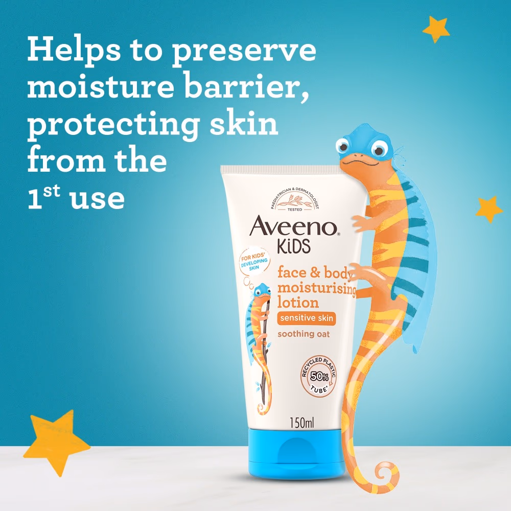 Aveeno Baby Soothing Oat Face & Body Moisturizing Lotion 150ml 4