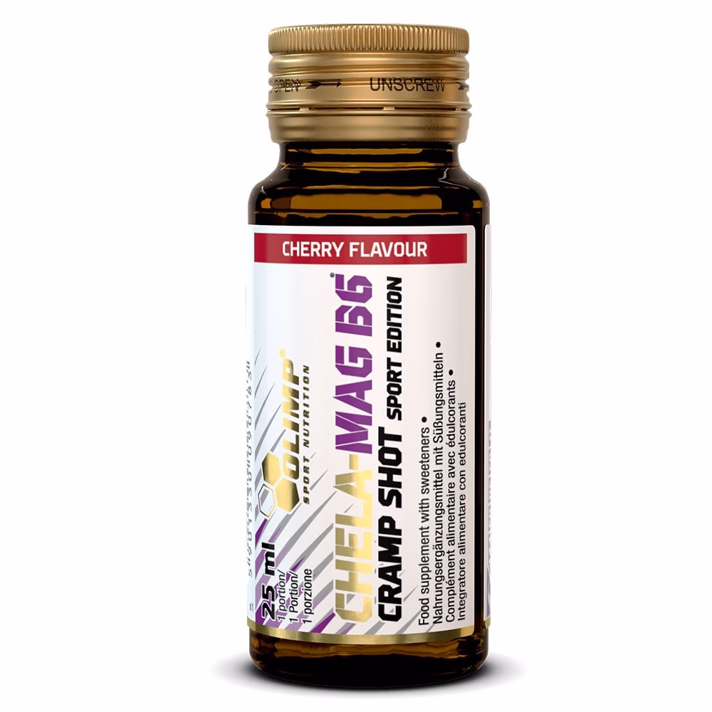 Olimp Chela-Mag B6 Cramp Shot – 9 x 25ml Cherry 3
