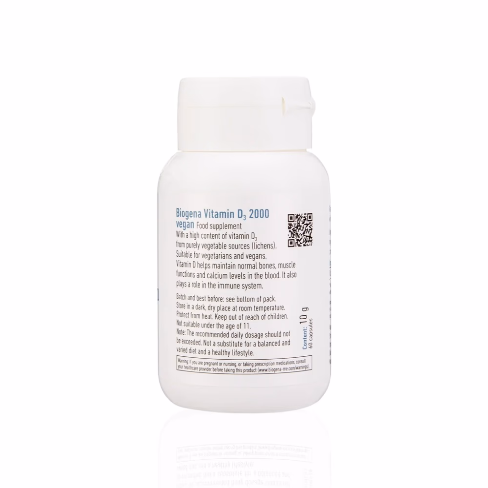 Biogena Vitamin D3 2000 Vegan- 60 Capsules 3