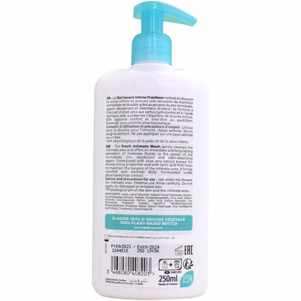 Corine De Farme Intimate Care Gel Fresh Aloe 250ml 2