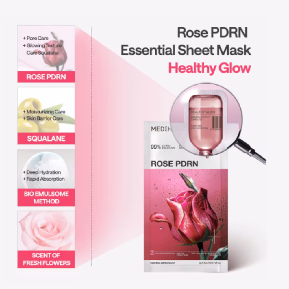 Mediheal Rose PDRN Essential Mask (12s) 3