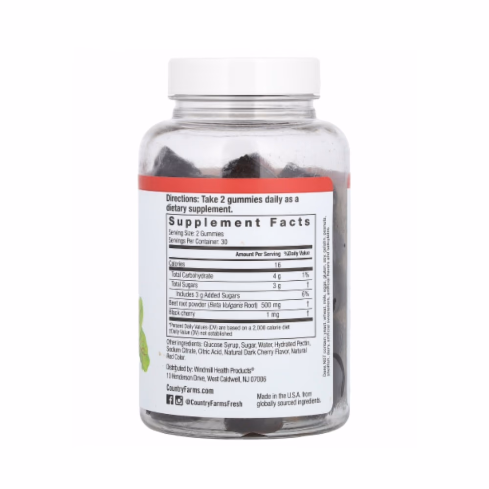 Country Farms Bountiful Beets Gummies BlackCherry 60 Gummies 2