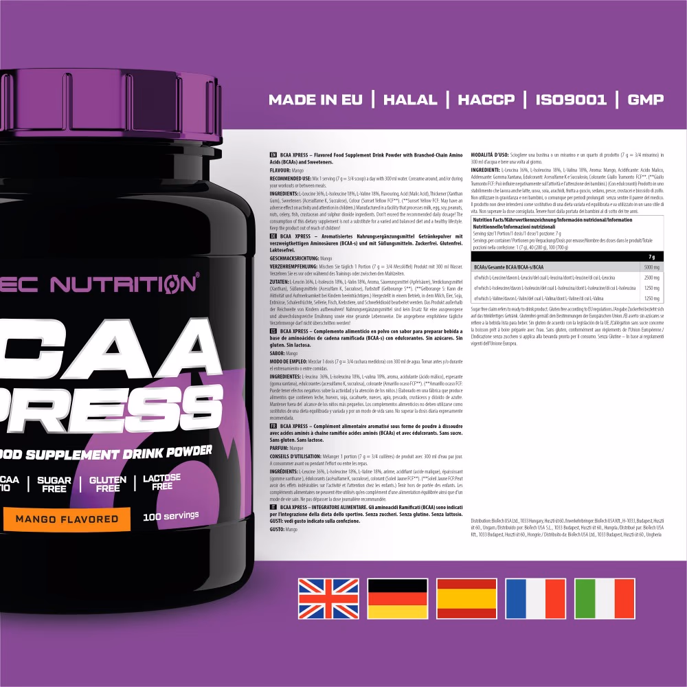 Scitec BCAA Xpress Mango 700g 4