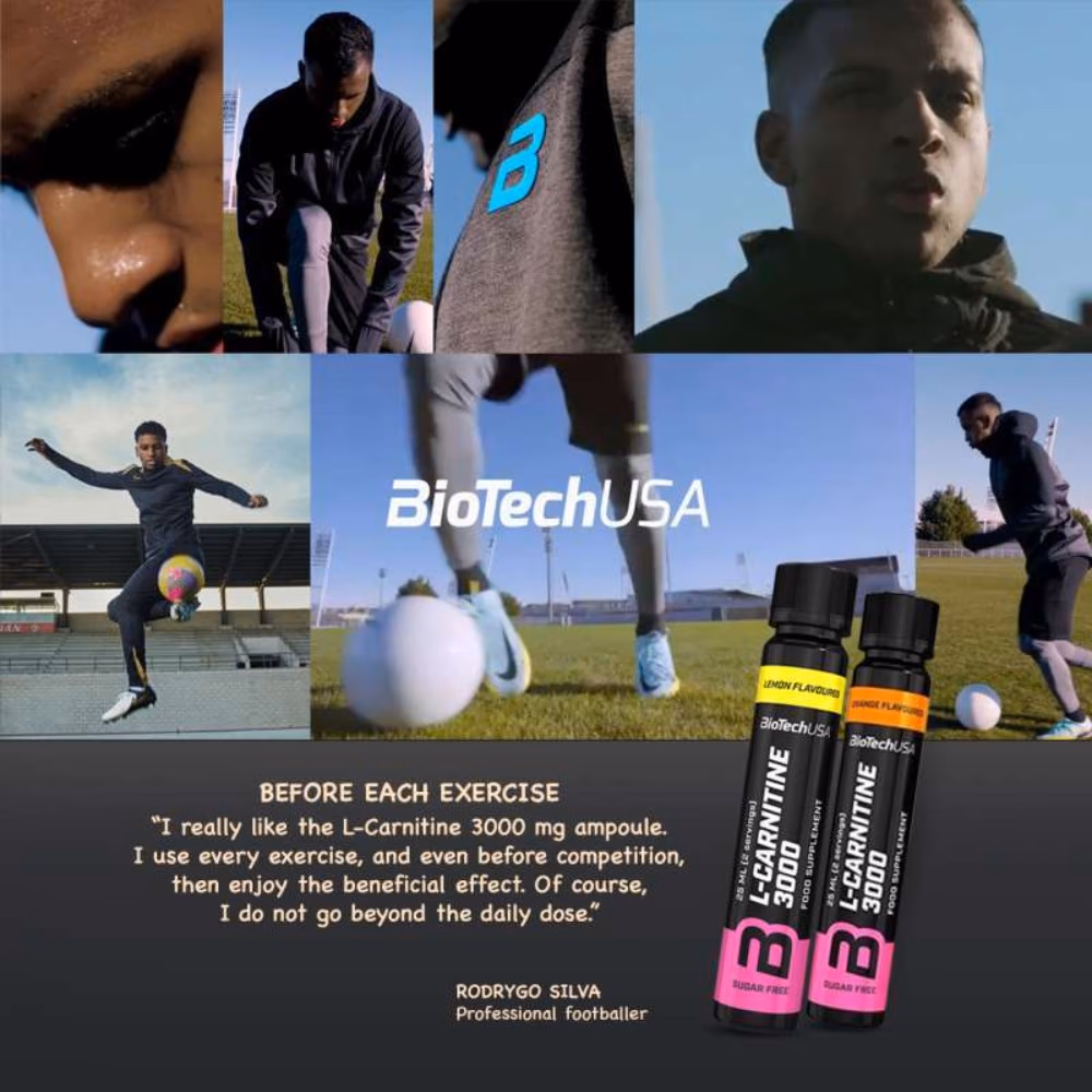 BioTechUSA L-Carnitine 3000 Lemon Shot 20s: Convenient High-Dose L-Carnitine for Fat Metabolism & Energy 4