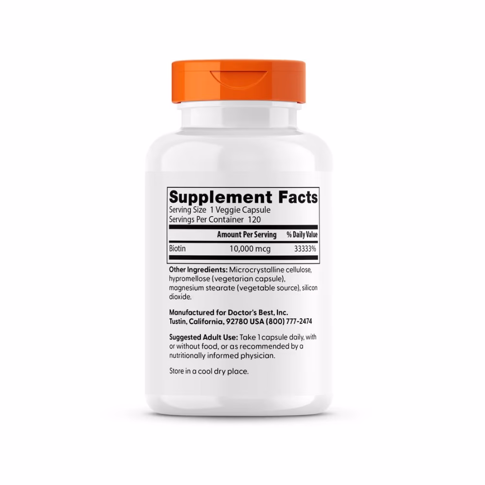 Doctor's Best Biotin 10,000MCG - (120 Veg. Caps) 3