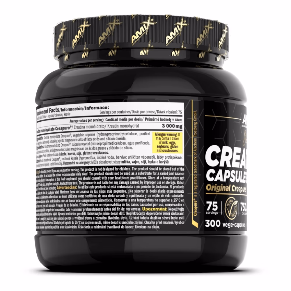 Amix Black Creatine Creapure 750mg- 300 Capsules 2