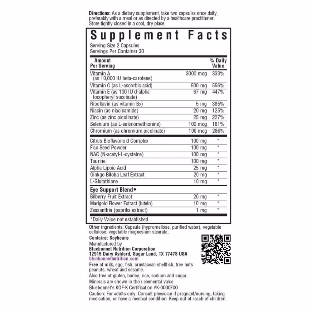 Bluebonnet Eye Antioxidant 60 Capsules 2