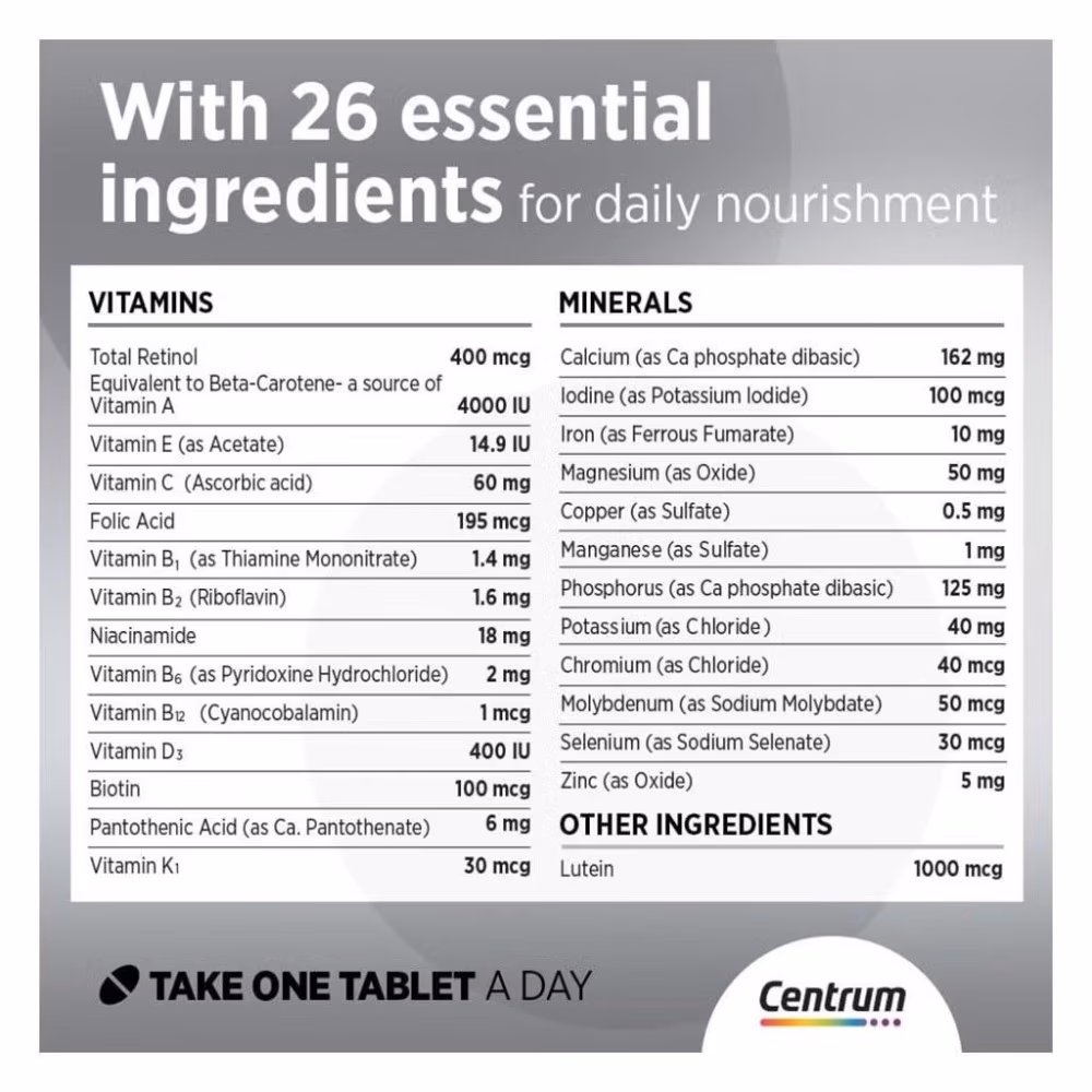 Centrum 50+ Adults  (30 Tablets) 3