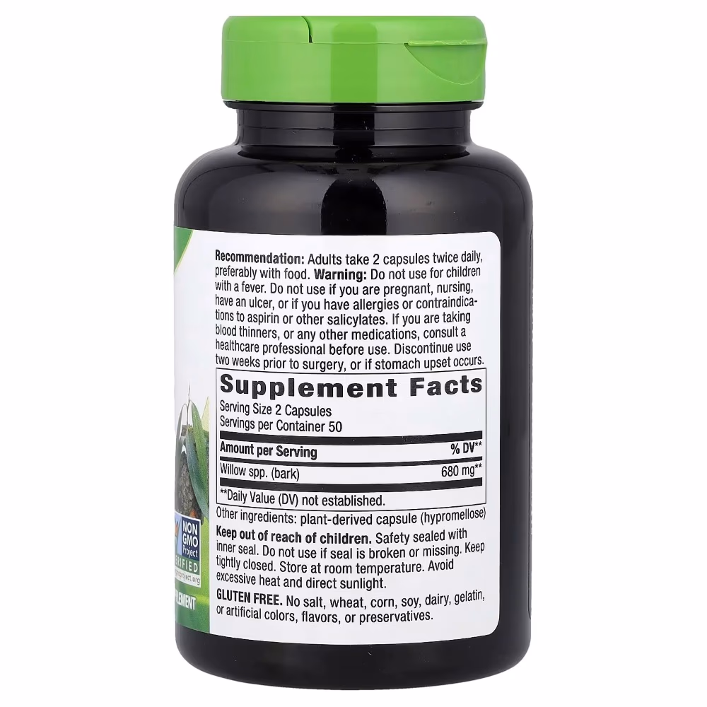 Natures Way Willow Bark -100 Capsules 2