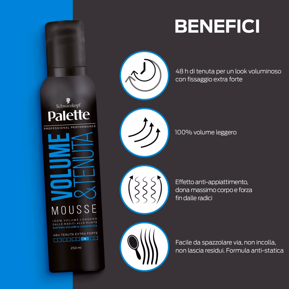 Schwarzkopf Palette Tenuta Mousse 250ml 3