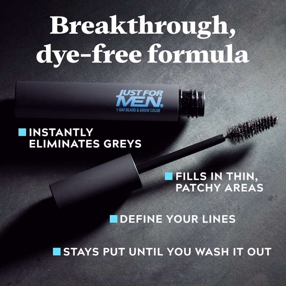 Just For Men 1-Day Beard & Brow Color Dark Brown Black 9g 5