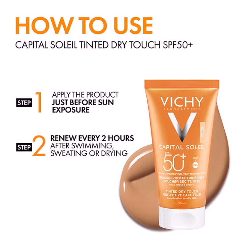 Vichy Capital Soleil Spf 50 Dry Touch Face Fluid 50ML 2