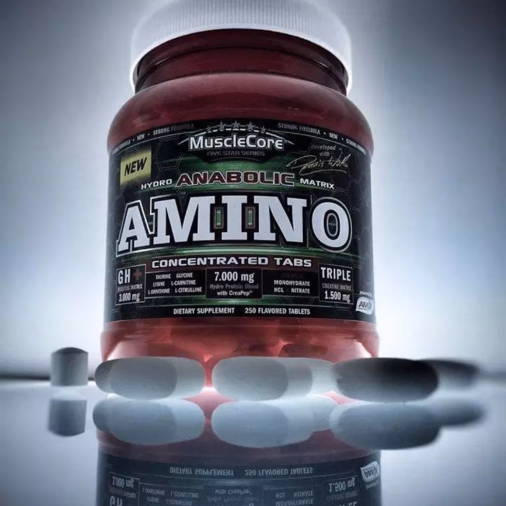 Amix MuscleCore Anabolic Amino with CreaPEP - 250 Flavored Tablets 3
