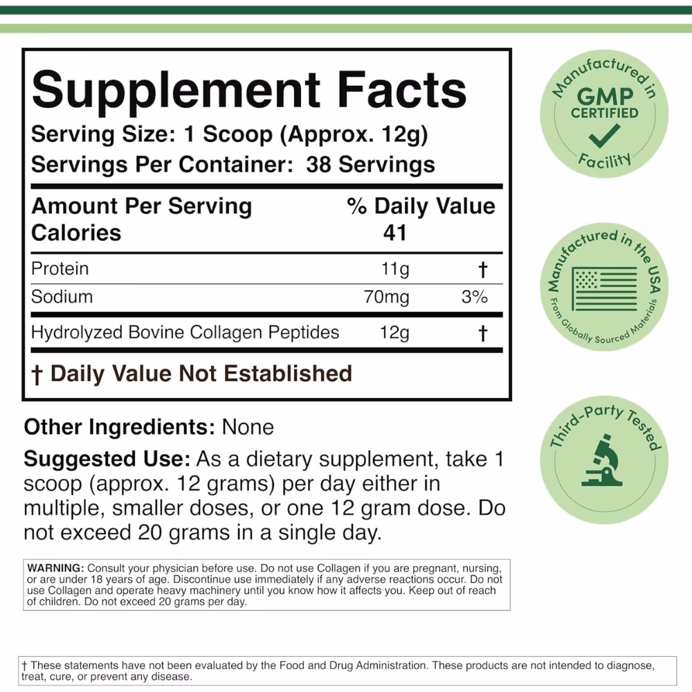 Double Wood Collagen Peptides Powder 456g  2