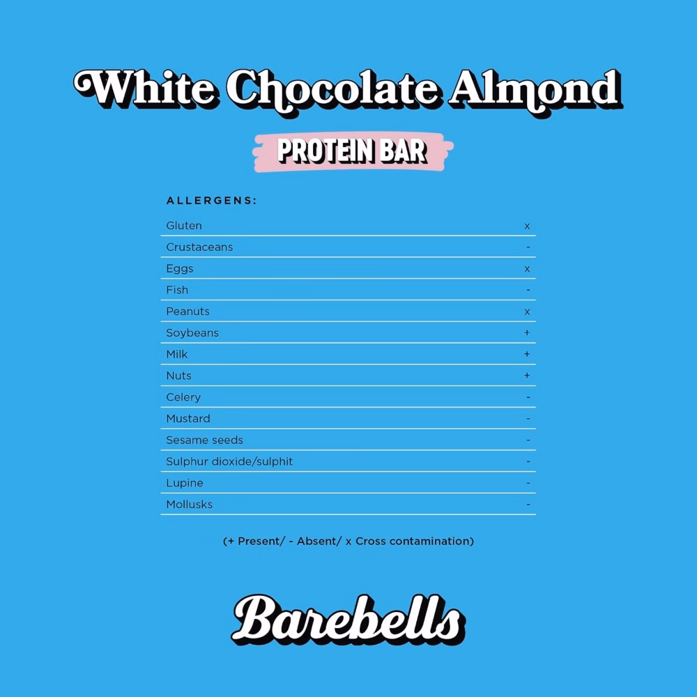 Barebells Protein Bar - White Chocolate Almond 55g 4