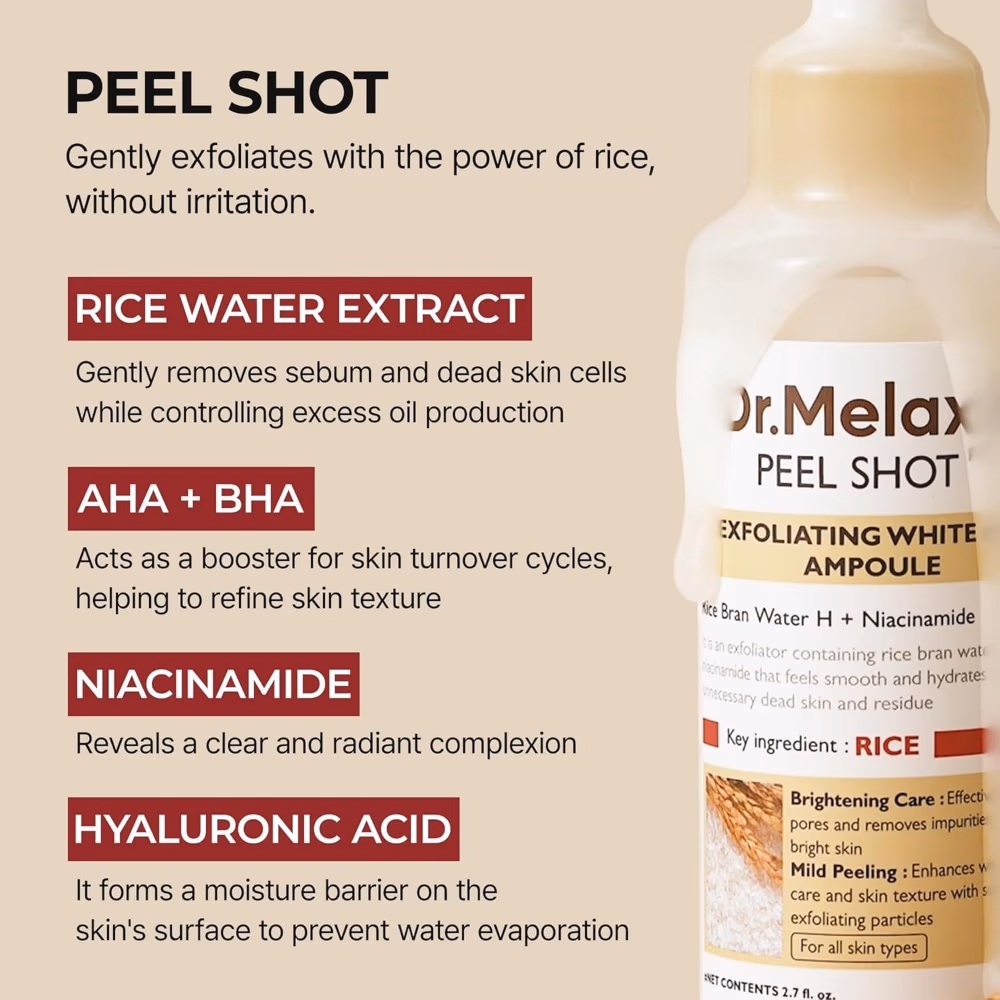 Dr Melaxin Exfoliating White Rice Ampoule 80ml 5