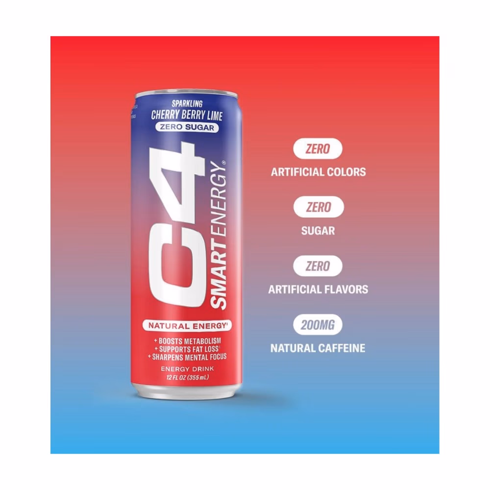 Cellucor C4 Smart Energy RTD Cherry Berry Lime - 355ml 2