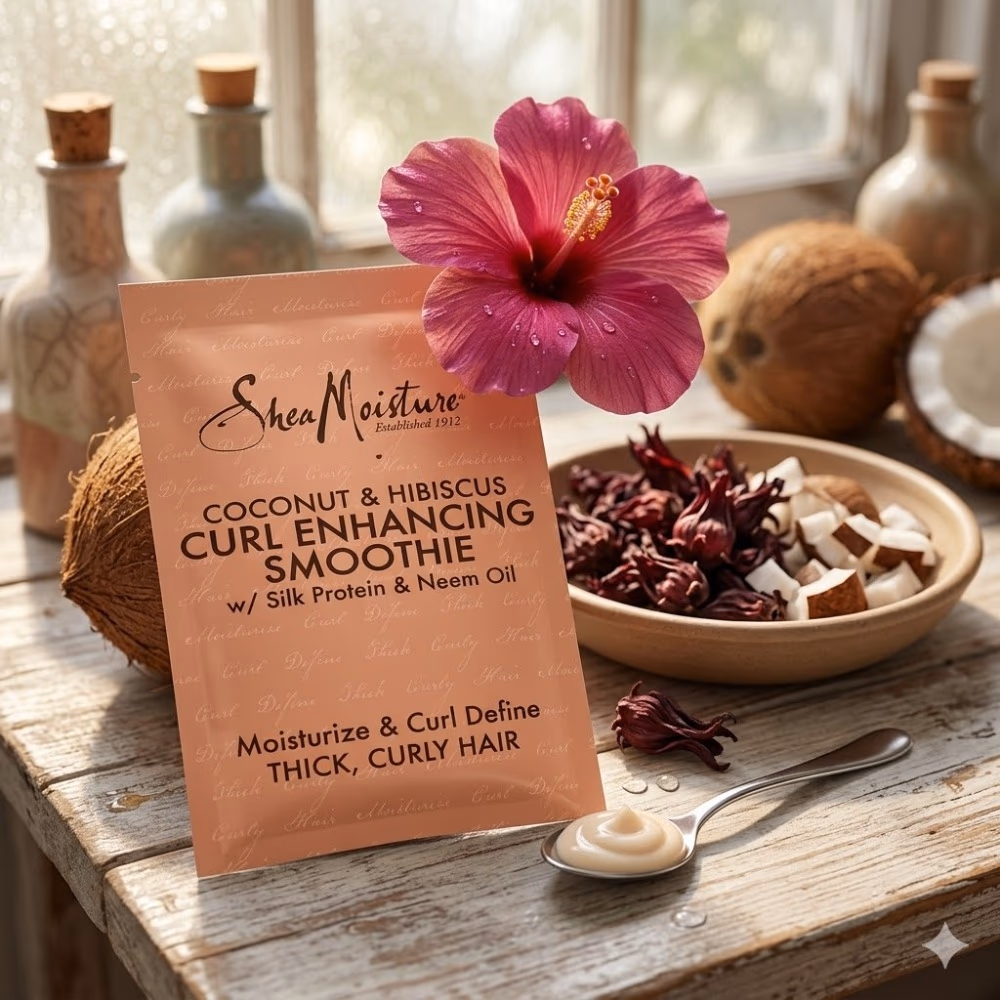 Shea Moisture Coconut & Hibiscus Curl Enhancing Smoothie Mask 2