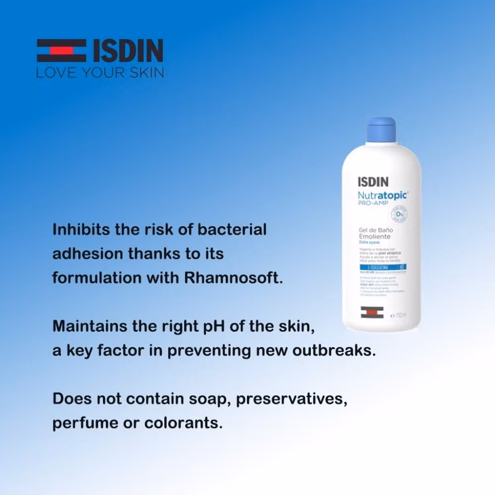 ISDIN Nutratopic Pro-AMP Emollient Bath Gel 400ml 4