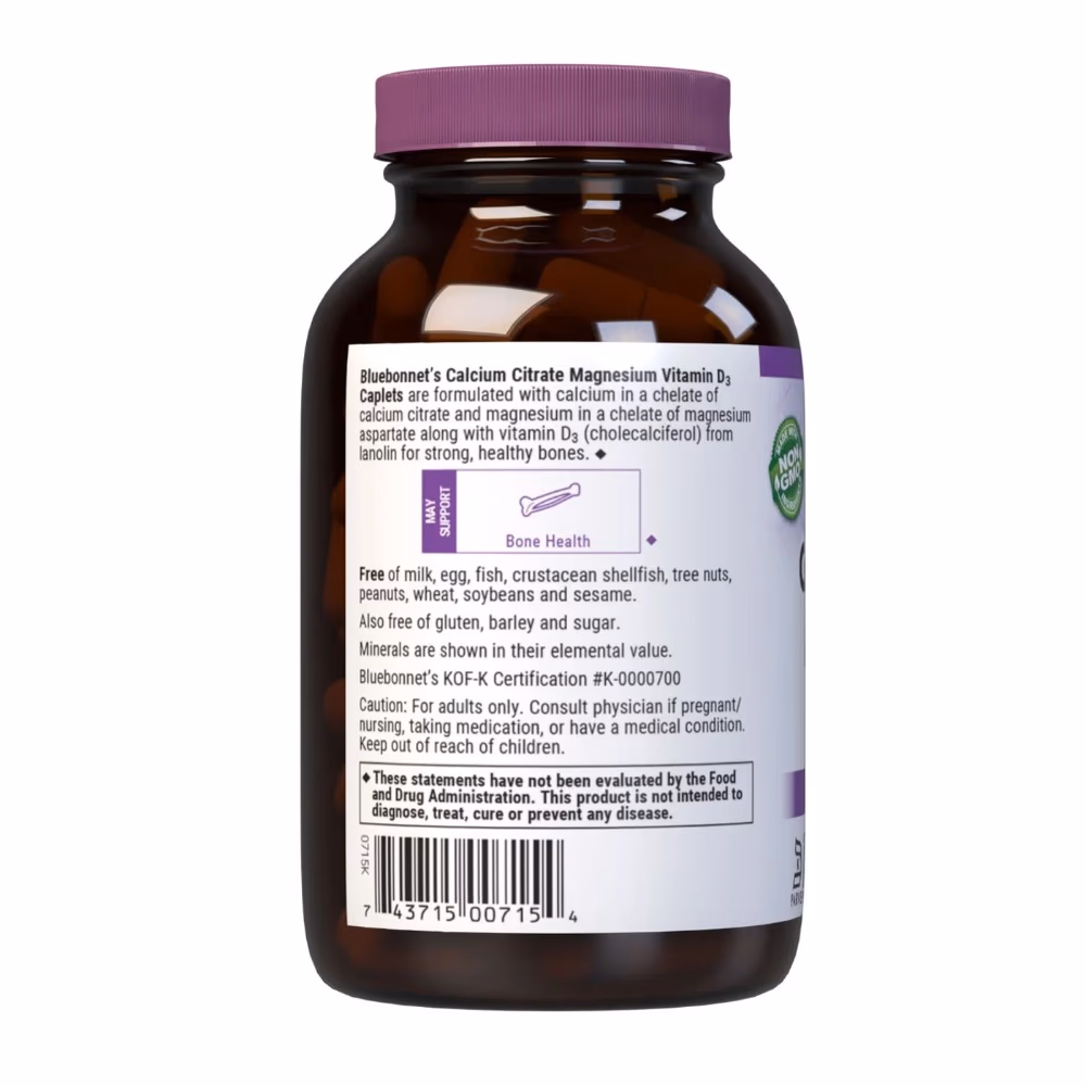 Bluebonnet Calcium Magnesium & Vitamin D3 90  – Bone Health Support Supplement 3