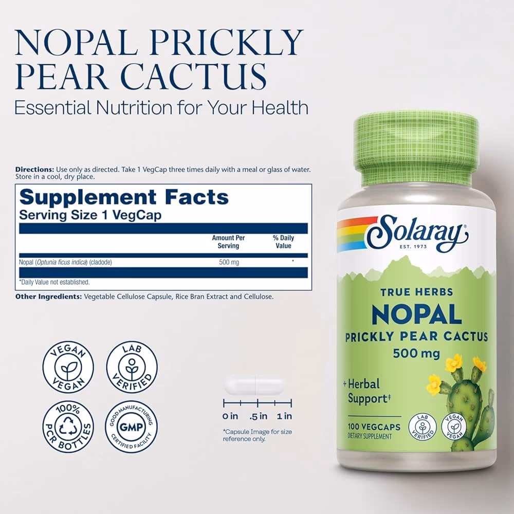 SOLARAY NOPAL 500MG 100 VEG CAPS 3