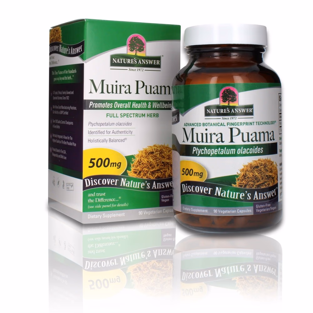 Natures Answer Muira Puama 500mg – 90 Vegetarian Capsules 2
