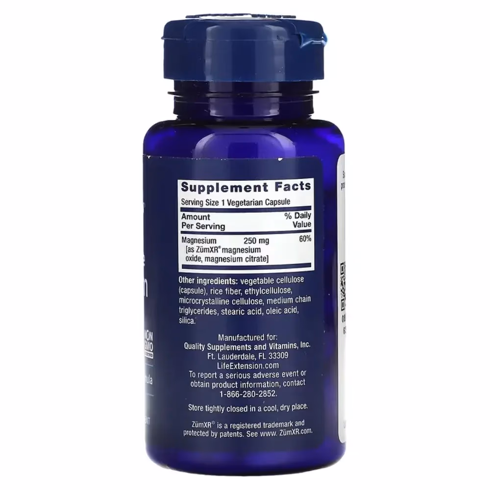  Life Extension Extended Release Magnesium 60 Vegetarian Capsules 2