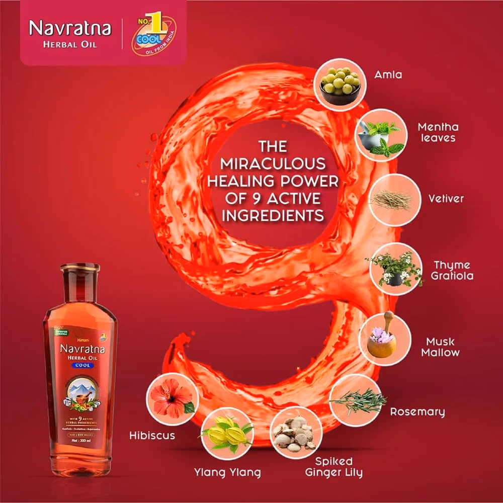Navratna Cool Herbal Oil 200ml 3