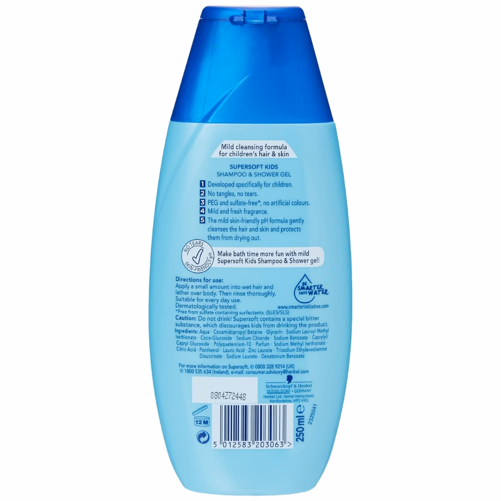 Schwarzkopf Super Soft Kids Shampoo &amp; Shower Gel 250ml 2