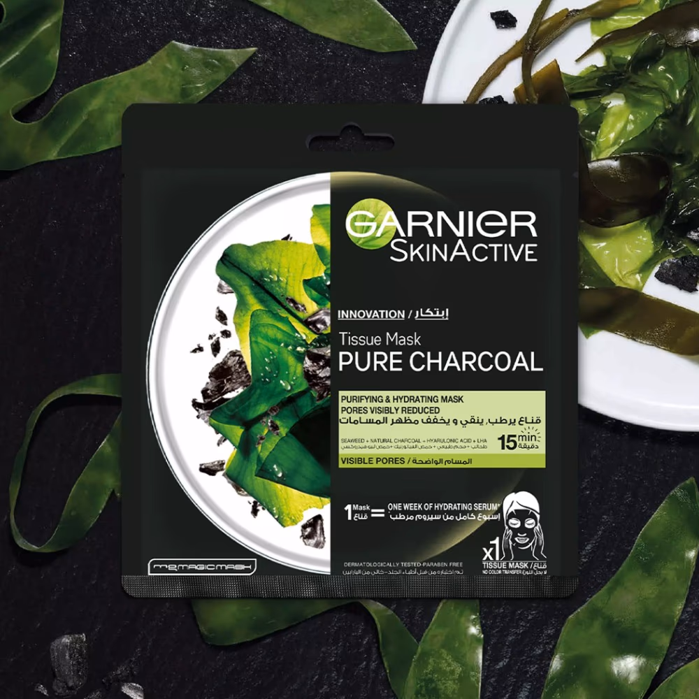 Garnier skinActive Pure Charcoal Tissue Mask 28 gm 4