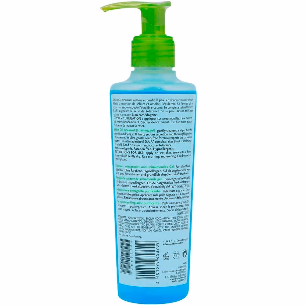 Bioderma Sebium Moussant Gel Pump 200Ml 5