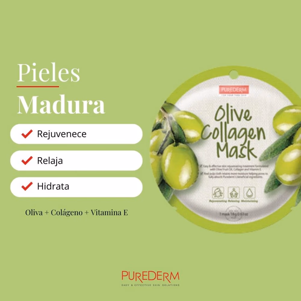 Purederm Olive Collagen Mask 18g ADS-809 4