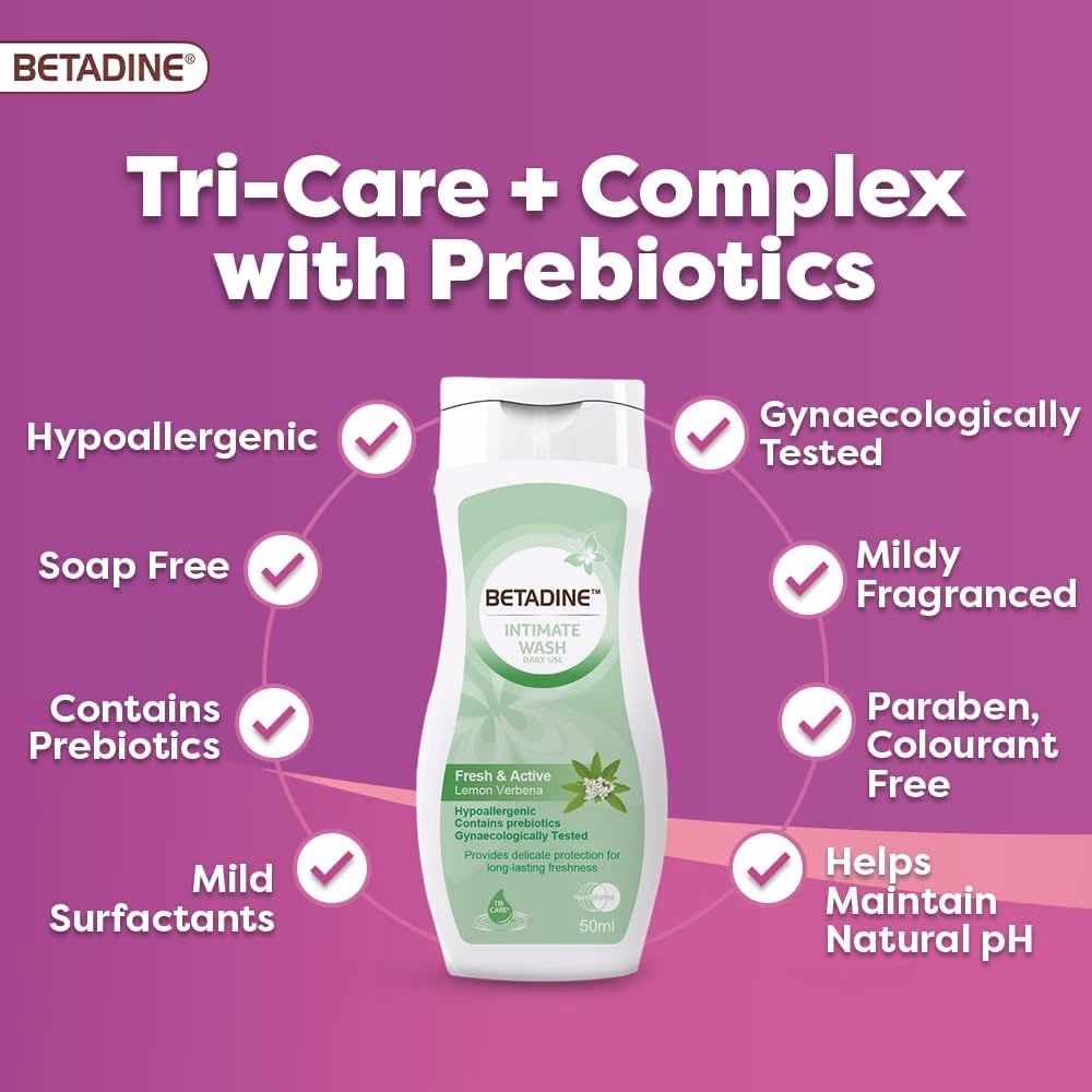 Betadine Intimate Wash Fresh and Active Lemon 50ml 4