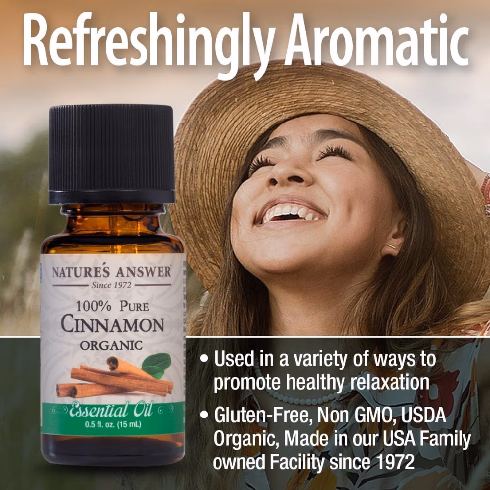 Natures Answer Organic Cinnamon Essential Oil 15ml 2