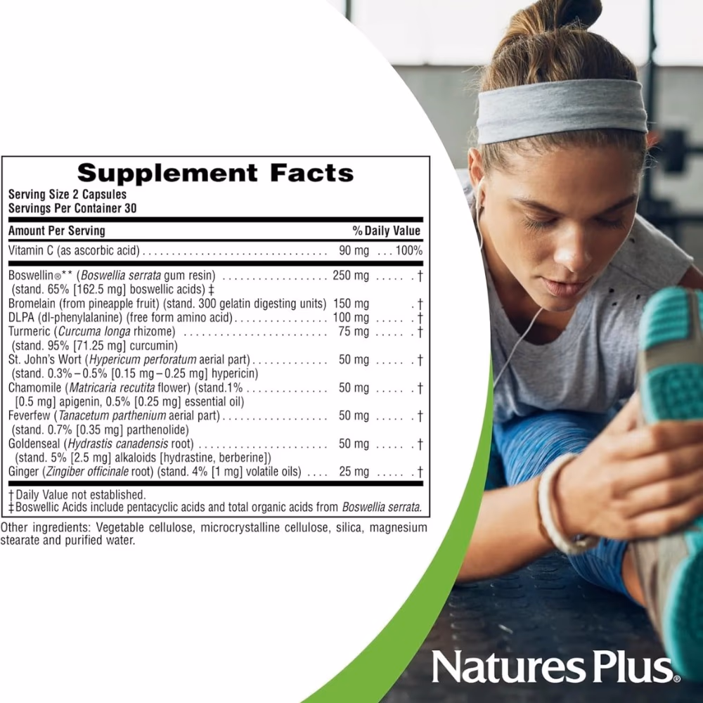 Natures Plus  Inflam Actin V.Capsules 60s 2