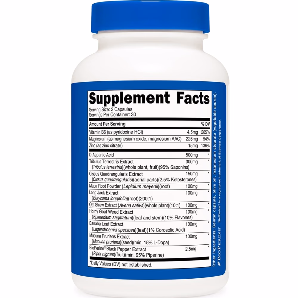 Nutricost Testosterone Complex 1800mg-90 Capsules 4