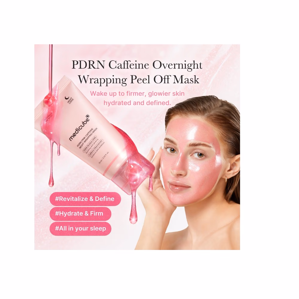 Medicube PDRN Pink Caffeine Night Wrapping Mask 75ml 3