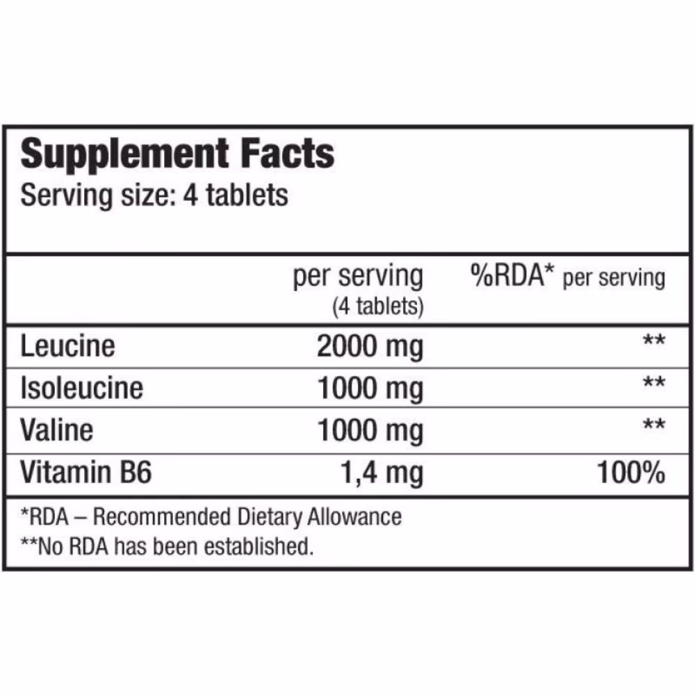 BioTech USA BCAA + B6 - 200 Tablets 2