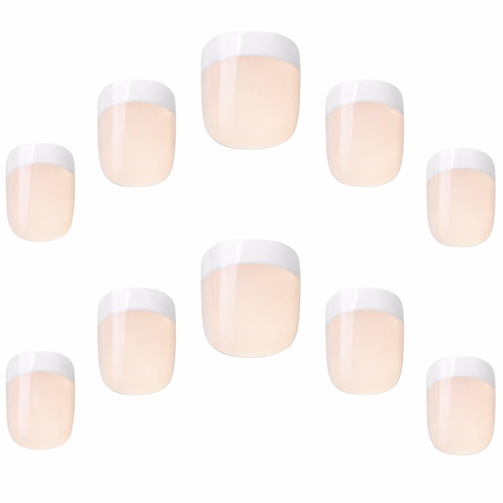 Elegant Touch French Pink Nails with Glue – 24-Pack 2