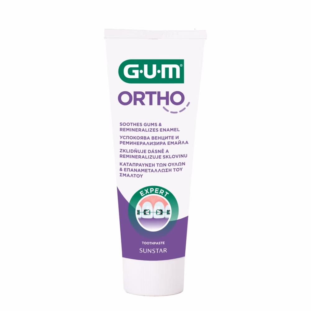 GUM Ortho Spearmint Toothpaste Gel 75ml with Fluoride 2