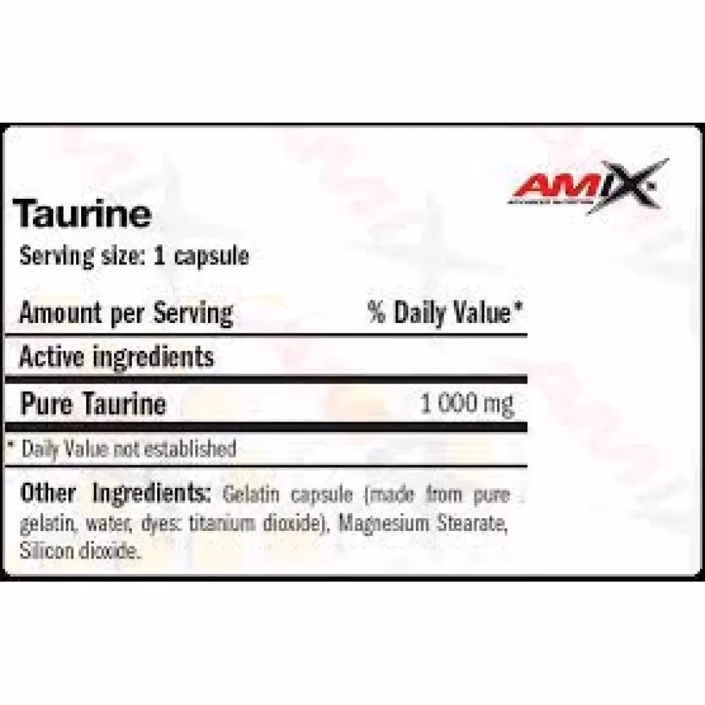 Amix Tau Taurine 1000mg - 120 Capsules 2