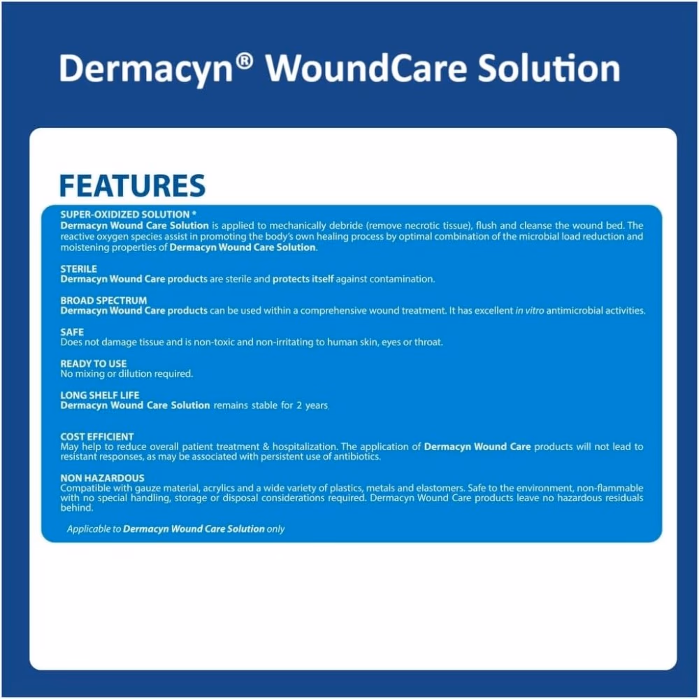 Dermacyn Wound Care Solution- 500ml  4