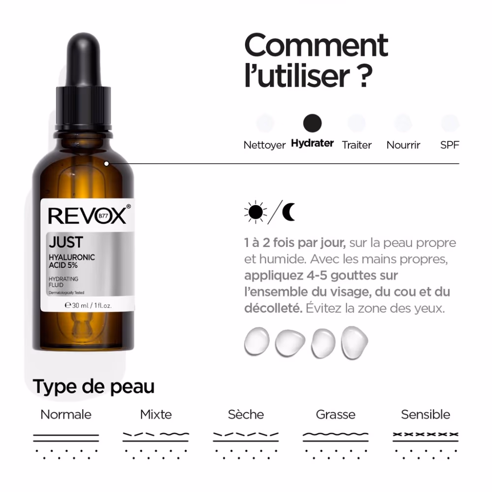 Revox Hyaluronic Acid 5% Hydrating Fluid 30ml 4