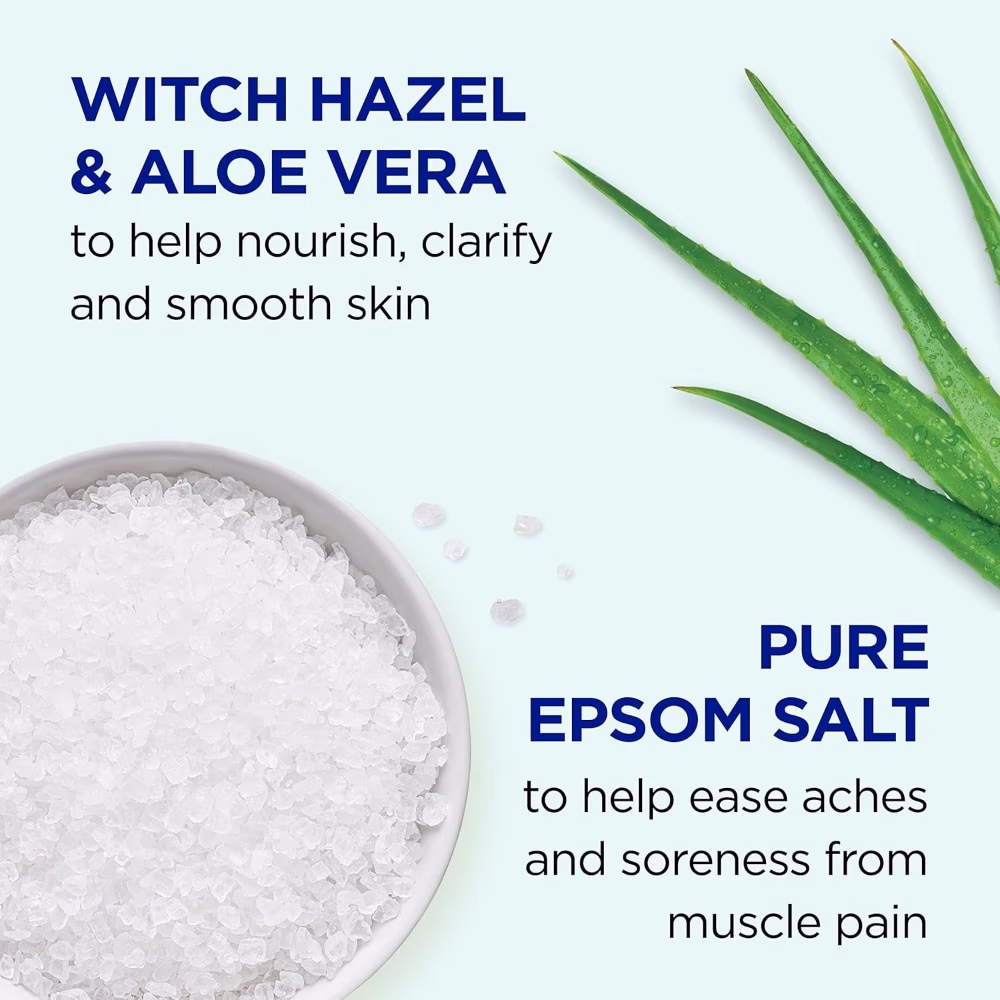 Dr Teal's Epsom Salt Soaking Solution with Witch Hazel & Aloe Vera, 1.36kg 2