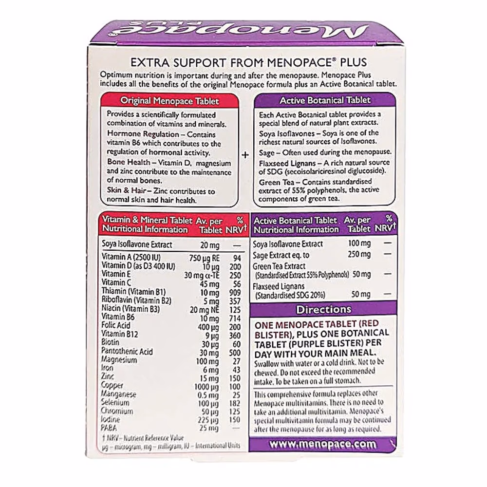 Vitabiotics Menopace Plus Tab 56 2