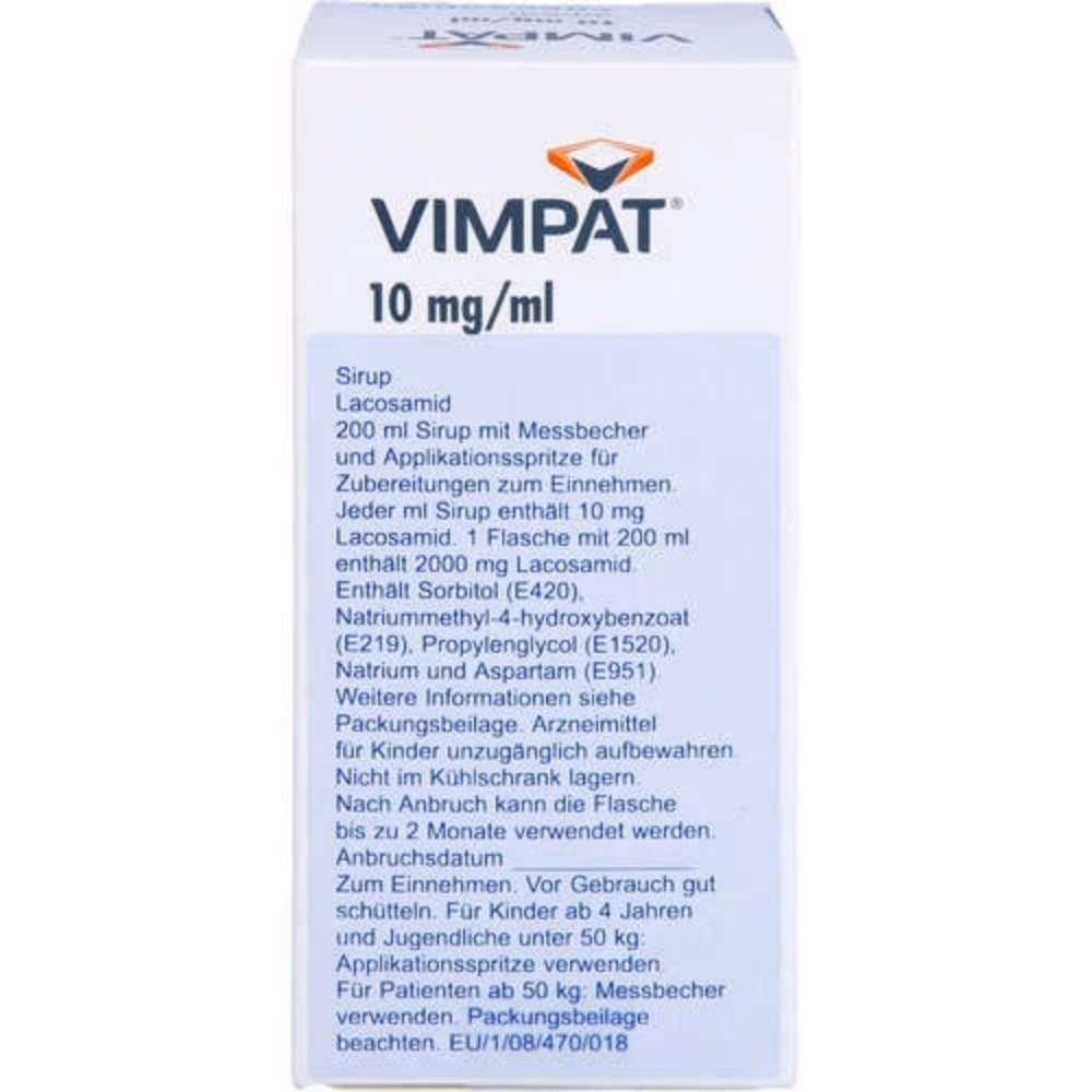 Vimpat 10mg/ml Syrup 200ml 3