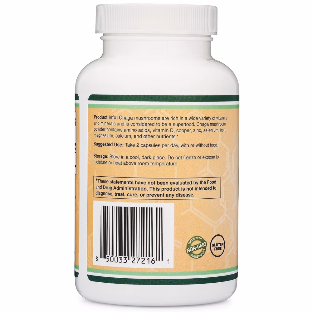 Double Wood Chaga 1000mg 120 Capsules 5